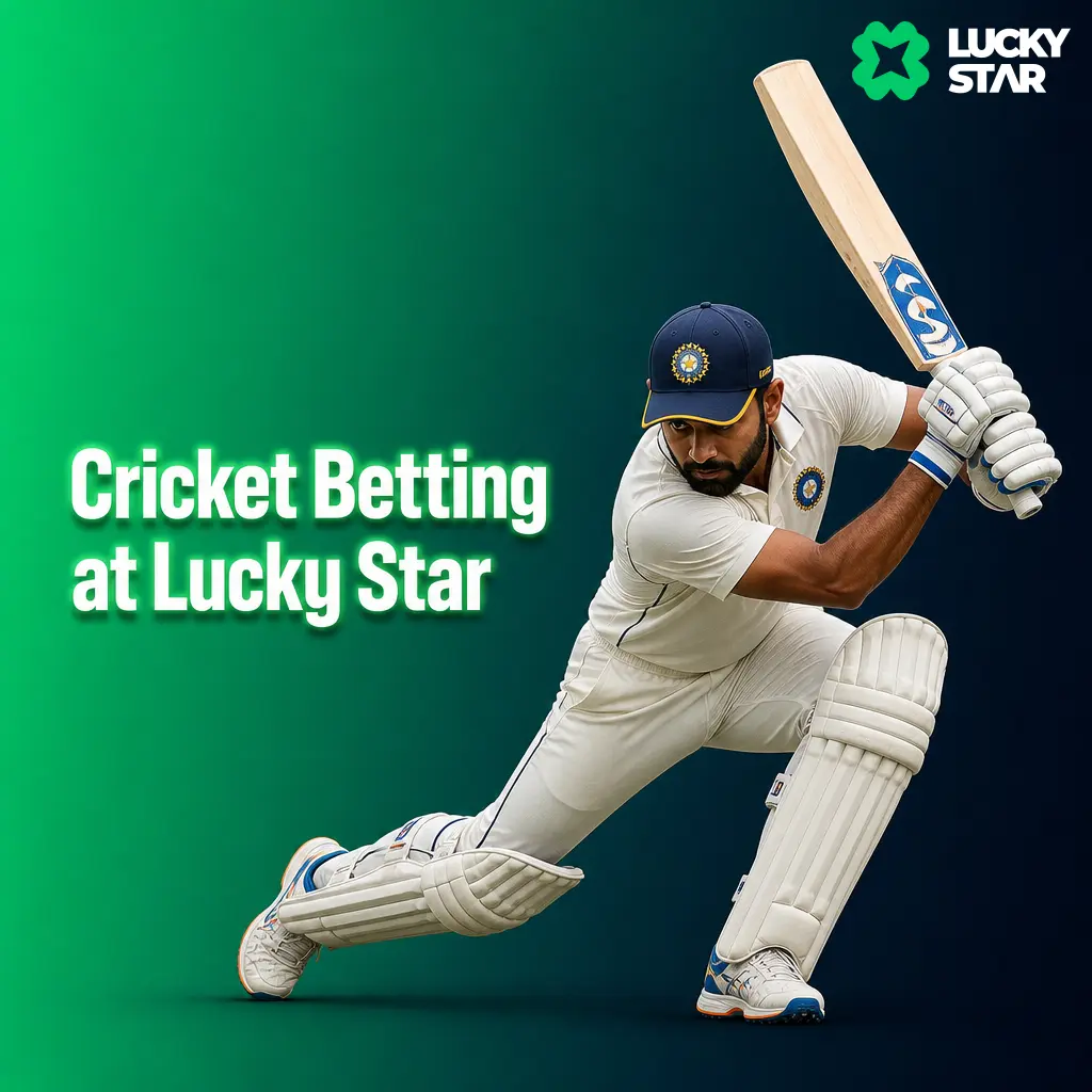 Cricket betting odds at Lucky Star for IPL, Big Bash, Test, ODI and T20I matches with live ball-by-ball updates