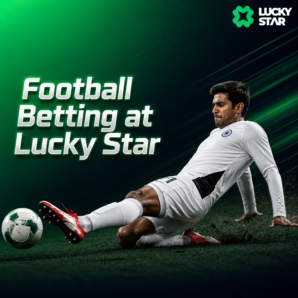 Football betting at Lucky Star: Premier League, La Liga, Serie A, ISL odds with live Champions League and Europa League markets.