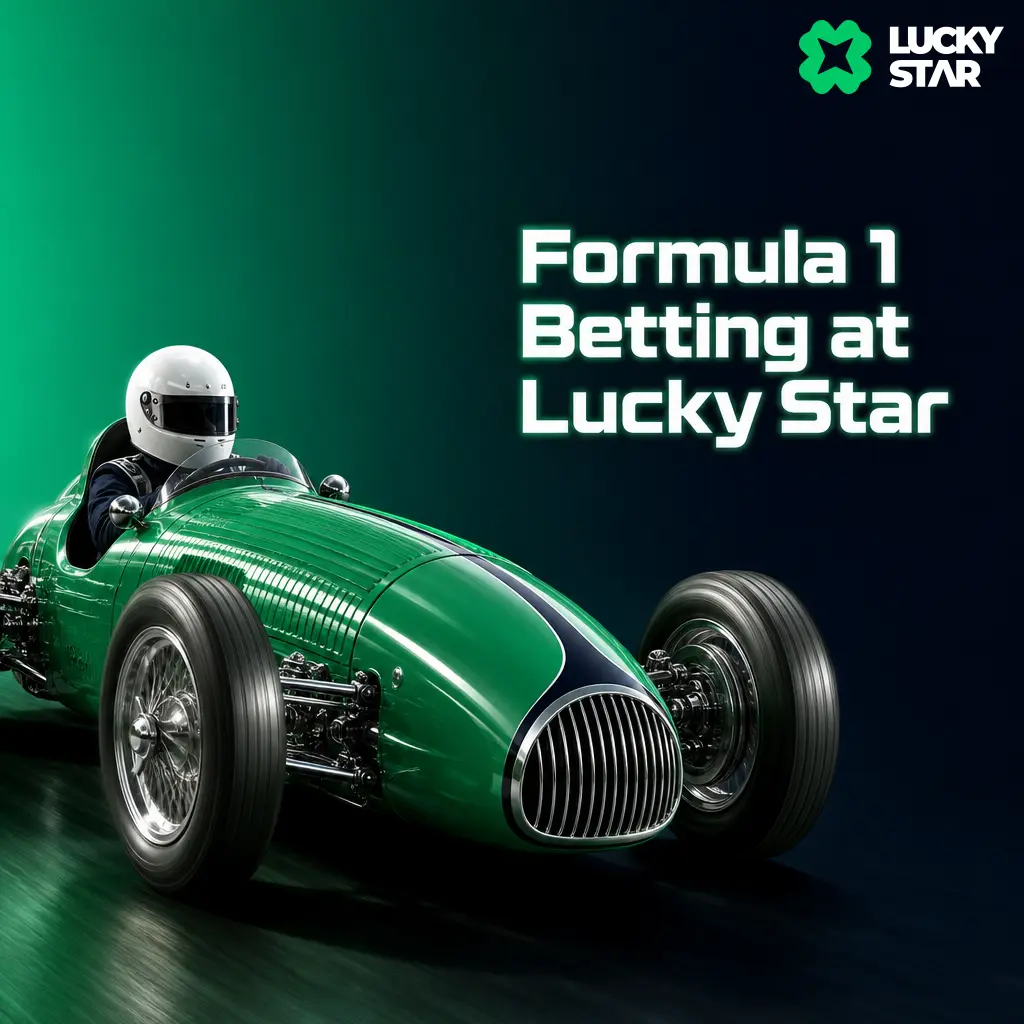 Formula 1 betting odds at Lucky Star covering race winner, podium, fastest lap, and constructor markets