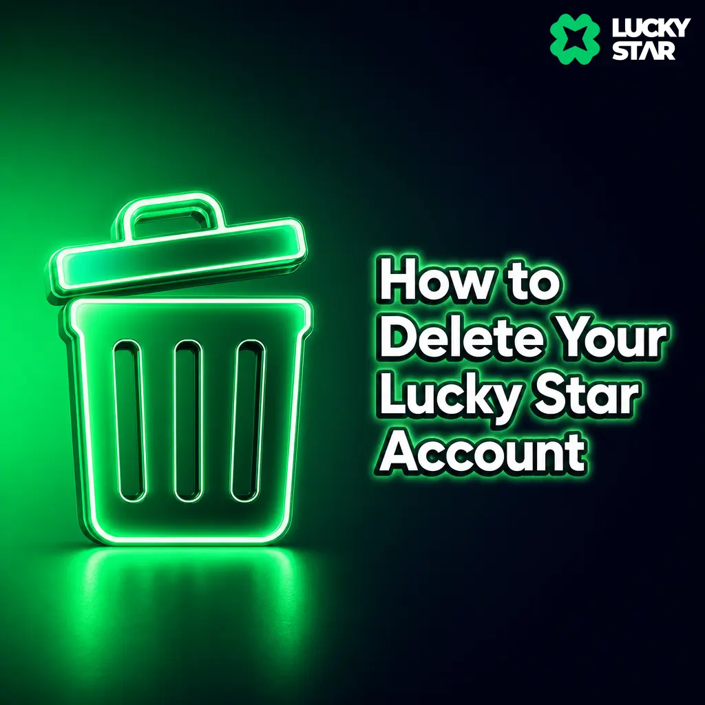 Lucky Star account self-exclusion settings screen showing options to block login access and request deletion