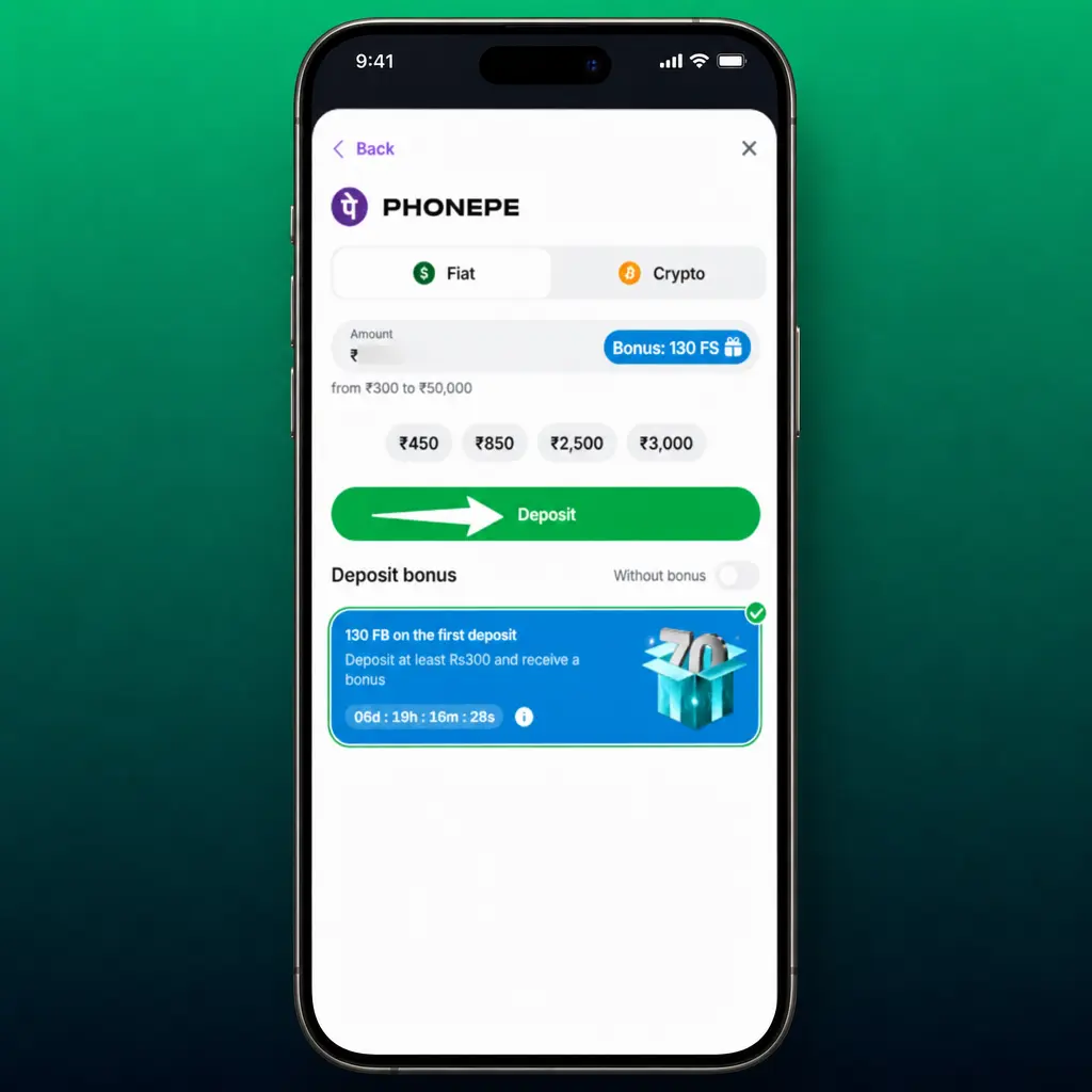 Step-by-step guide showing how to deposit at Lucky Star using UPI, PhonePe, Paytm, Google Pay, or crypto