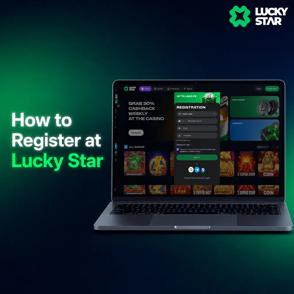 Step-by-step guide to registering at Lucky Star using mobile, email, or social account in under 2 minutes
