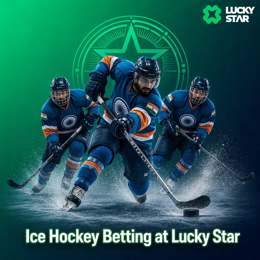 Ice hockey betting odds for NHL, KHL and IIHF World Championship on puck line, totals and period winners at Lucky Star