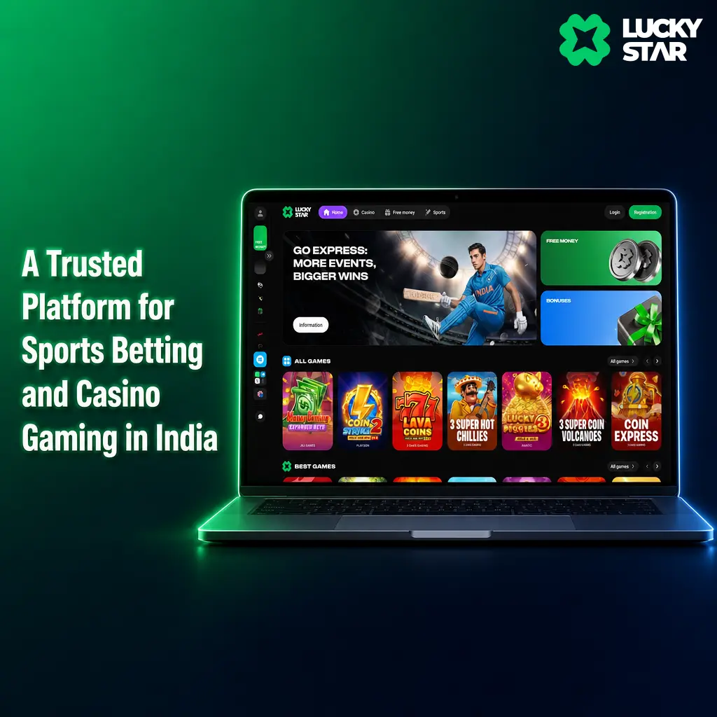 Lucky Star licensed platform for sports betting and casino gaming in India, offering secure deposits, mobile apps, and live betting markets.