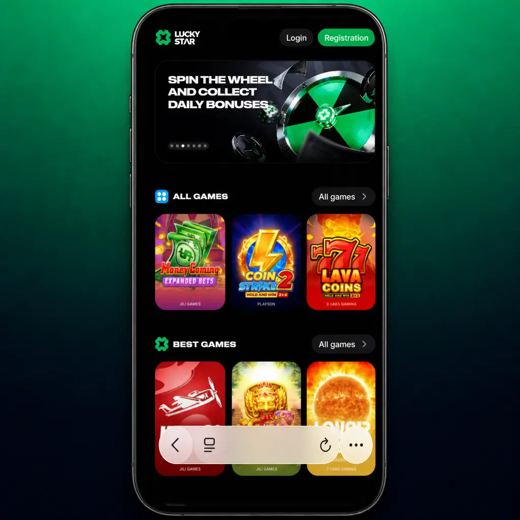 Step-by-step guide to install Lucky Star iOS app via Safari using Add to Home Screen as a Progressive Web App.