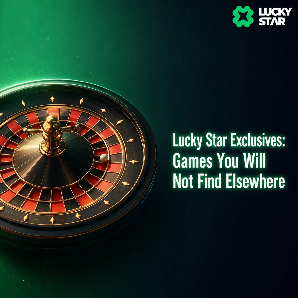 Lucky Star Exclusives shelf featuring custom slots with bonus buy options and boosted RTP versions unavailable elsewhere.