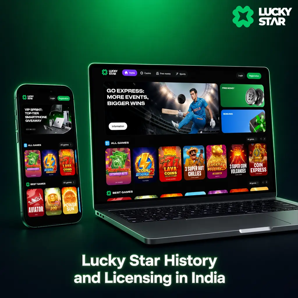 Lucky Star history and Curacao eGaming licensing details for its sports betting and casino platform serving Indian players