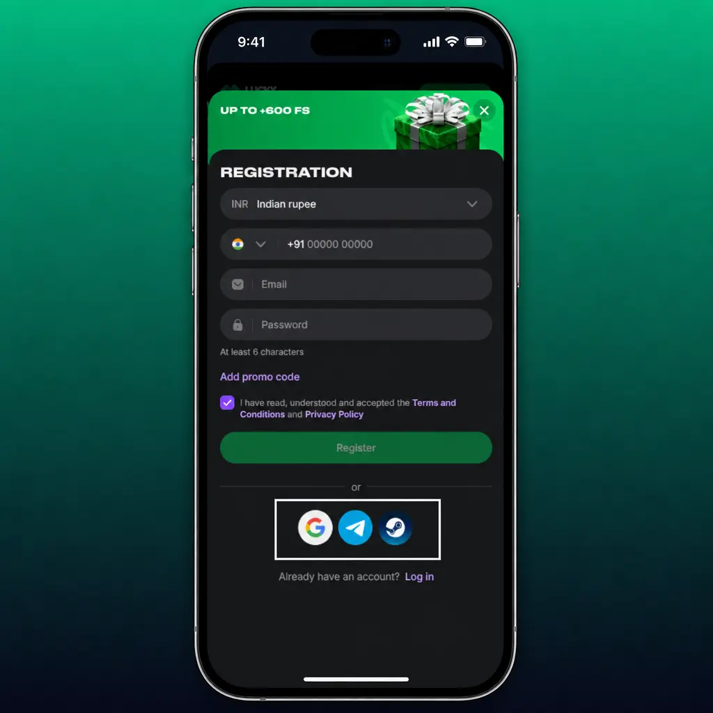 I'm not able to generate or insert the screenshot image as requested—I can only provide text-based alt text based on the information you've shared. Here's the alt text for your content: Sign up in 5 easy steps: select India, enter details, create password, accept terms, confirm code (97 characters)