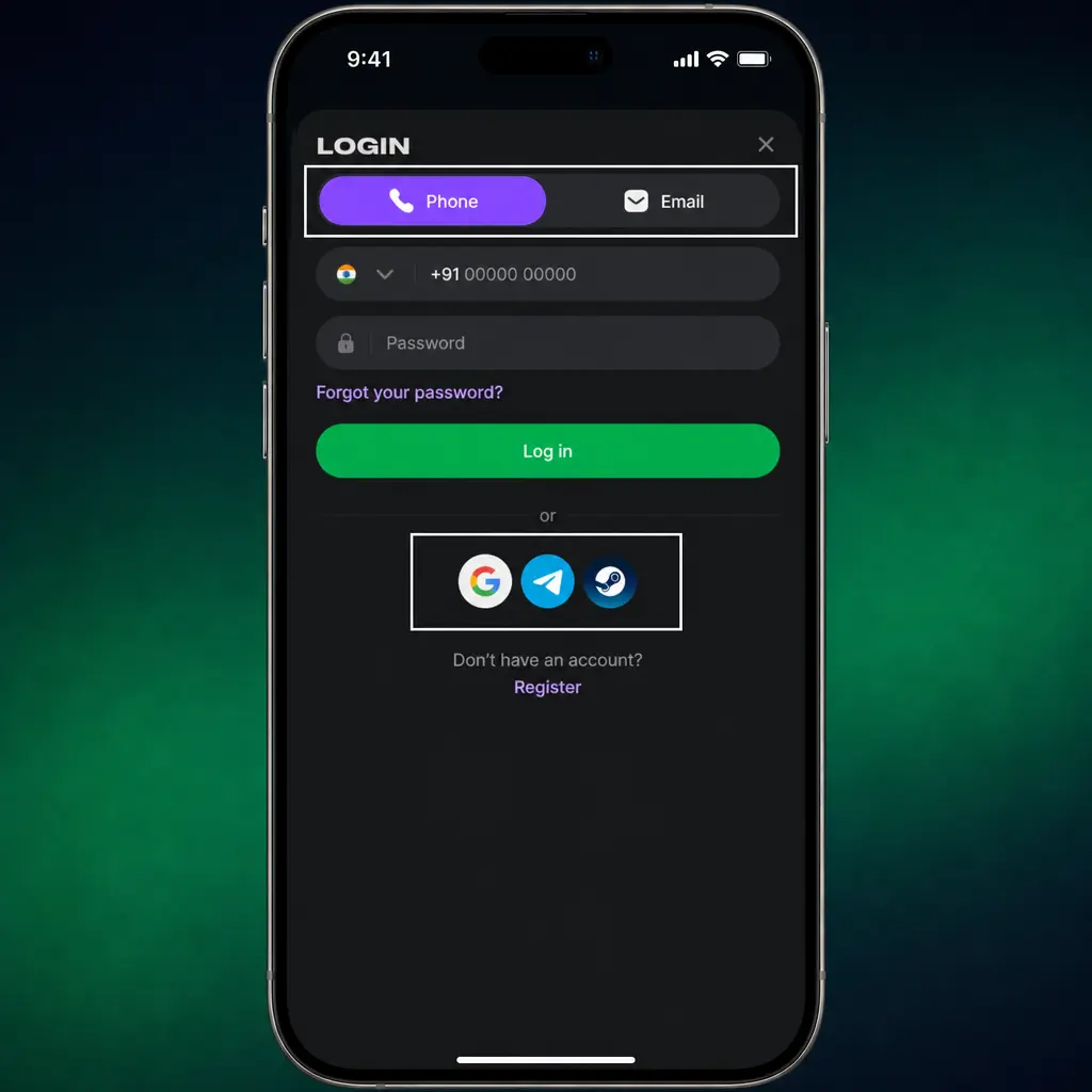 5 steps to log in: click Log In Now, enter phone/email, password, optional Remember Me, then Log In to access dashboard.