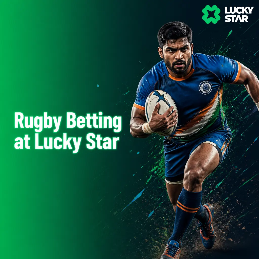 Rugby betting at Lucky Star covering Six Nations, Rugby World Cup, handicap winner, and total points markets
